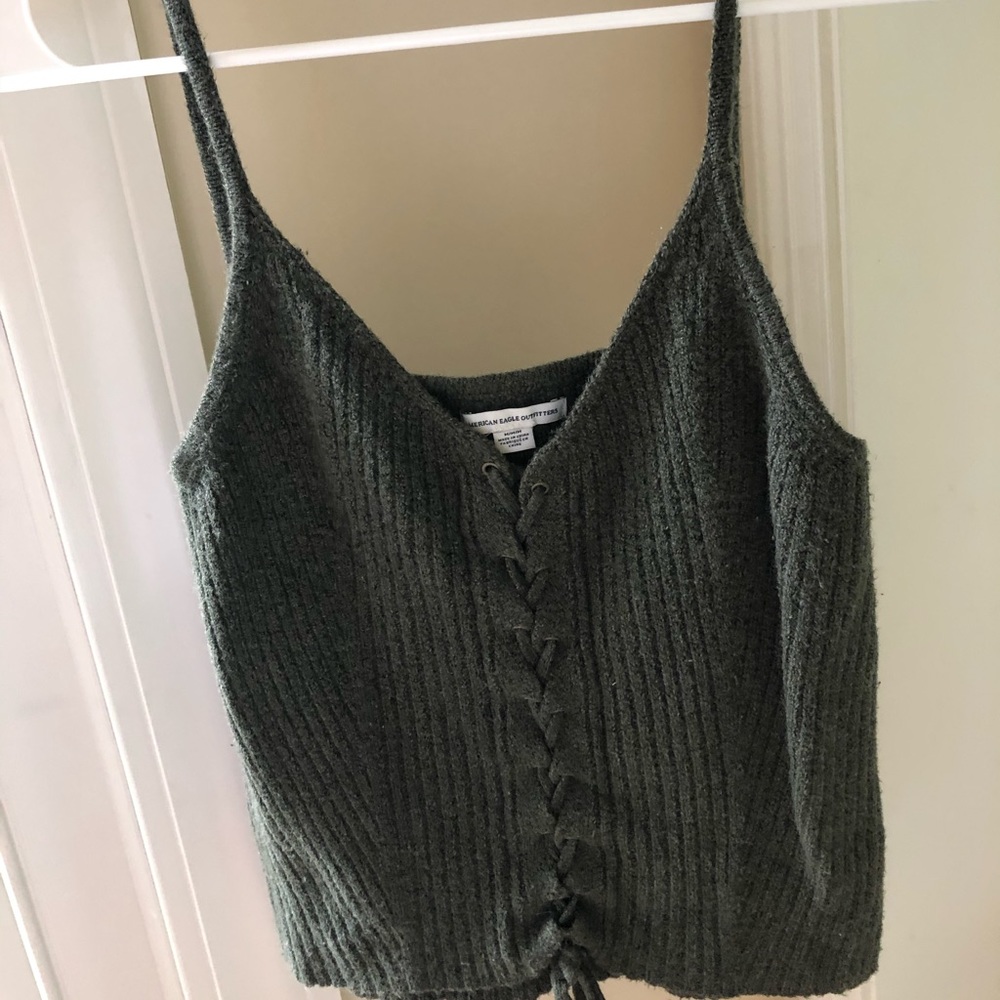 American Eagle Olive Knit Tank